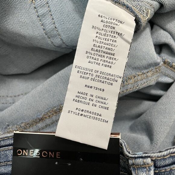 NEW One 5 One 151‎ Cropped Pants Jeans Braided Belt Medium Wash Denim Sz 8 NWT - Picture 10 of 10